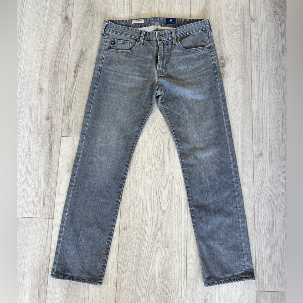 Ag Adriano Goldschmied The Matchbox Slim Straight Gray Jeans size 32/34